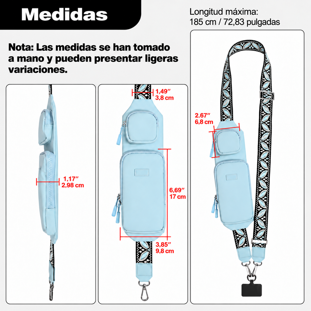 Medidas de la correa Nora